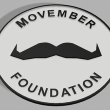 movember coaster badge tool charity moustache mustache 3d printing 3d print model - Mito3D
