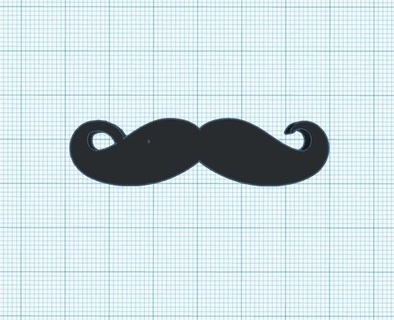 movember moustache keychain november shave keychains 3d print model - Mito3D