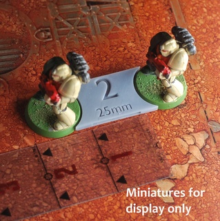 movement template set - 25mm 4000 aos 42k wargaming base tabletop games scale 3d print model - Mito3D