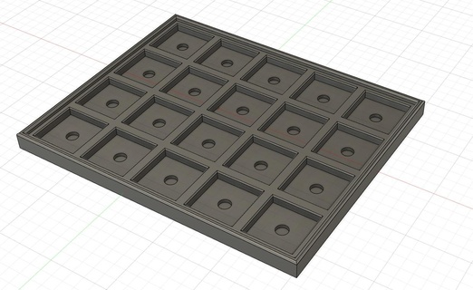 Bewegung Tablett Adapter 20mm 25mm Base Miniaturen Kriegsspiel 20 25 mm Spielzeug Spiel 3d print model - Mito3D