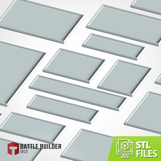 movement trays rectangular bases game miniatures thumbnails wargames warhammer wow space marine lionel reforged monster lion 40k horus heresy 9th fantasy blood bowl gw age sigmar aos dark angels 3D print model - Mito3D