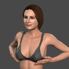 film aktris Julia Robert bikini rigged 3d karakter insanlar pbr vücut oyun iskelet hileli güzellik zarif genç adam oğlan insan kişi tanınmış Kadın kadın 3d print model - Mito3D