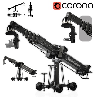 movie crane camera black cinema video 3d print model - Mito3D