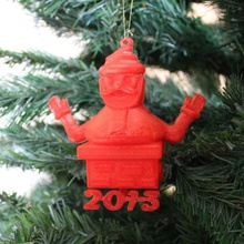 mouvement les bras coincé de la cheminée du père noël maison fêtes makerbotornaments santa claus d'arbre en arbre décor 3d print model - Mito3D