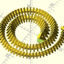balık hareketli çeşitli oyun Anahtarlık matematik openscad spiral fosil customizer matematik-sanat arşimet-spiral arşimet 3d print model - Mito3D