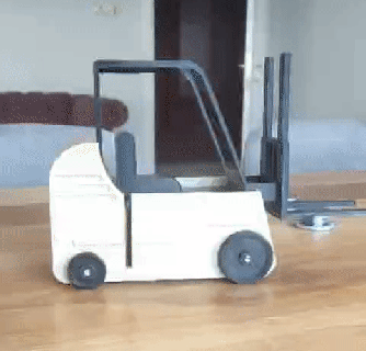 mouvement chariot élévateur Jeu mobile déplacé miniature construction équipement jouet printemps 3d 3d print model - Mito3D