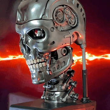 in movimento t 800 terminatore cranio Fai guidato ender arduino nano luci arte giocattolo decorazione rete elegoo film casa resina sla arredamento robot 3D print model - Mito3D