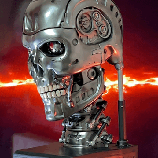 moving t-800 terminator skull movement diy led ender arduino nano lights art toy decoration anet elegoo movie home resin sla decor robot 3d print model - Mito3D