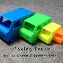 camión de mudanza juego partes en movimiento juguete el tronco rueda 3d print model - Mito3D