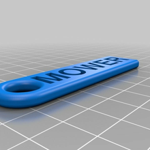 falciatrice piatto personalizzato chiave catena Accessori 3d print model - Mito3D