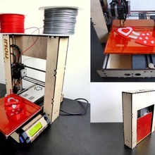 mowi printer tool 3d collapsible dual extrusion foldable lasercut reprap repstrap printers 3d print model - Mito3D
