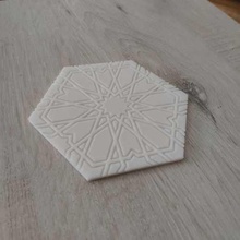 mozarabica poseosaurus casa di vetro bevanda la geometria mozarabico coaster posavaso 3d print model - Mito3D