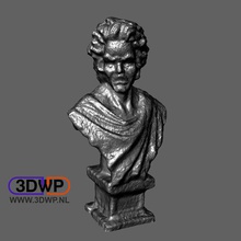 mozart bust statue 3d scan art 123d 123dcatch catch meshmixer sculpture scans replicas 3d print model - Mito3D
