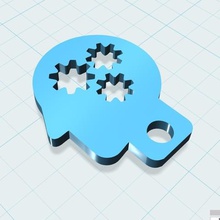mozg trousseau de clés bijoux porte-clés 3d print model - Mito3D