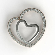 mp 35 bijoux gemme l'amour précieux or argent imprimable bijou brillant sterling cœur femme fille pendentifs 3d print model - Mito3D