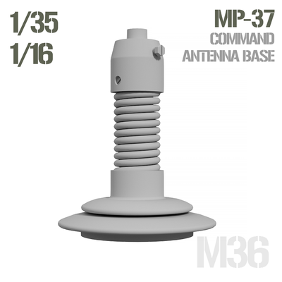 mp 37 antenne base 1 35 16 échelle modèle sherman réservoir ww2 commander m37 mp37 radio mât us allié fouet 3d print model - Mito3D
