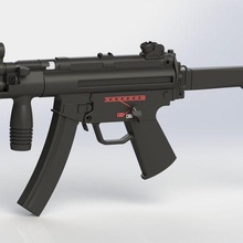 mp5 airsoft pistola juguete galaxia batalla 3d print model - Mito3D