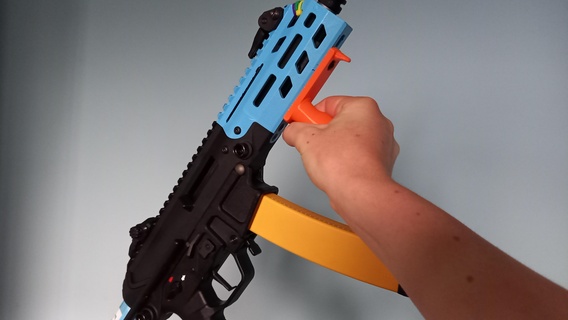 mp5k style foregrip mlok airsoft accessori per softair allegati armi fuoco presa 3d print model - Mito3D