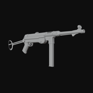 mp 40 pistola 3d impresión juego 3d print model - Mito3D