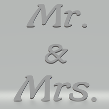 il signor e la signora a casa muro logo mr & mrs 3d print model - Mito3D