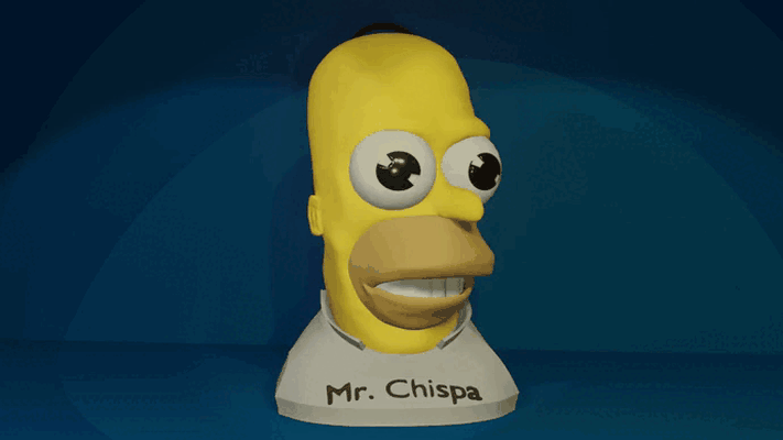 señor chispa homero simpson mr simpsons chino japones flandes 3d print model - Mito3D