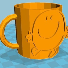 mr happy mug gadget cup ms happiness 3d print model - Mito3D