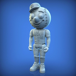 mr met action figure mets baseball games game toy articulated mascot hall fame character cartoon uniform 3d print model - Mito3D