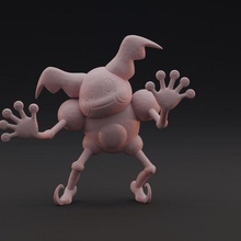 mr mime - pre-supported pokemon collectible model toy digimon anime collectable pokémon pikachu 3d print model - Mito3D