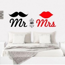 mr mrs headboard bed home 2d wall lips woman man 3d print model - Mito3D