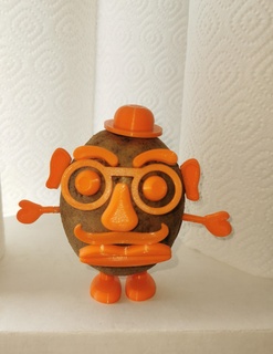Kartoffel Kopf Auge Nase Hut 3d print model - Mito3D