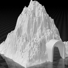 mr Super homen gelo caverna ii arquitetura 3d print model - Mito3D
