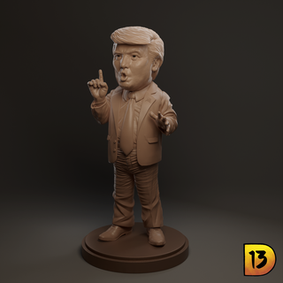 mr trump action figure head bust president usa america murica rich caricature toys 3d print model - Mito3D