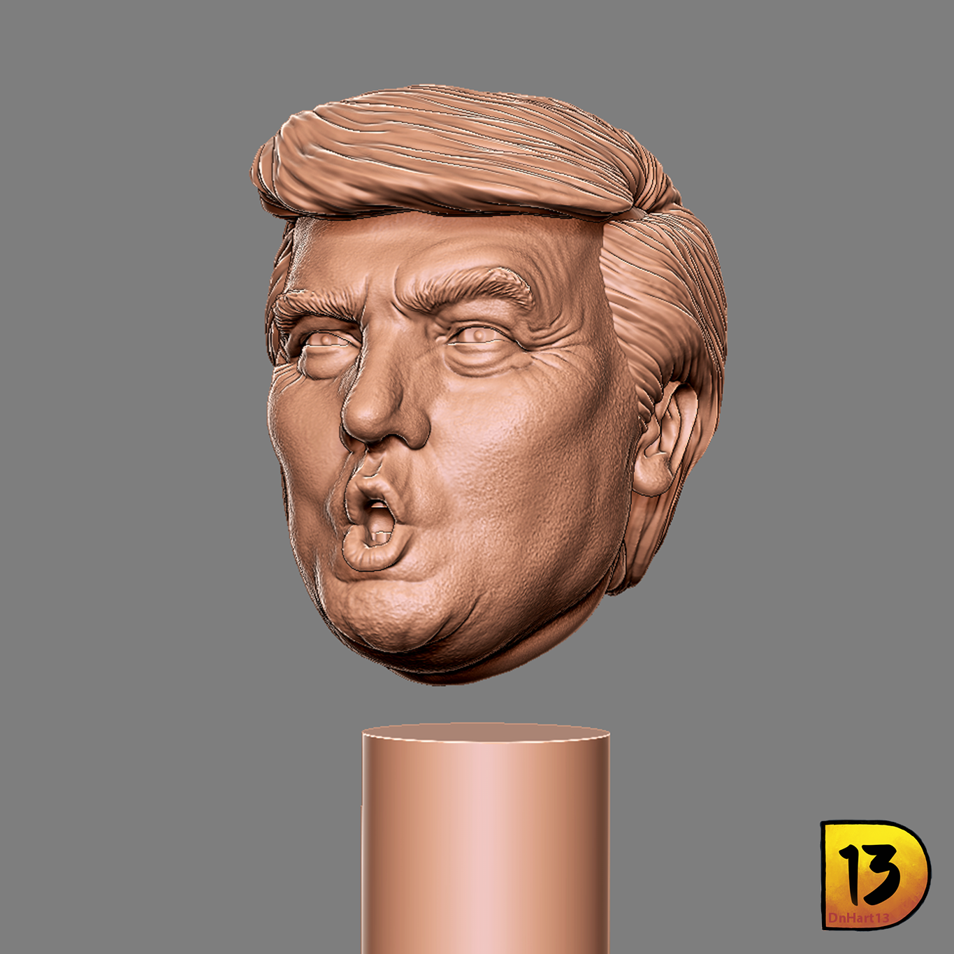 triunfo cabeza busto presidente Estados Unidos America murica Rico caricatura juguetes acción figura 3D print model - Mito3D