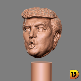 mr trump head bust president usa america murica rich caricature toys action figure 3d print model - Mito3D