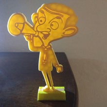 Sr Bean desenho animado arte feijão brinquedo retrato cenário artista Rowan Atkinson esboço comédia filme televisão johnny Inglês ator corpo escultura engraçado crianças histórias quadrinhos personagem 3d print model - Mito3D