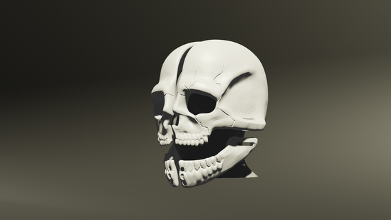mrgrimm torcido metal crânio capacete cosplay mascarar retorcido traje 3d print model - Mito3D