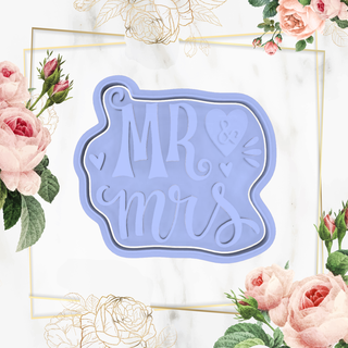 mr & mrs cookie cutter wedding mrmrs cookiecutters bride teambride bridetribe letsparty hohchzeit 3d print model - Mito3D