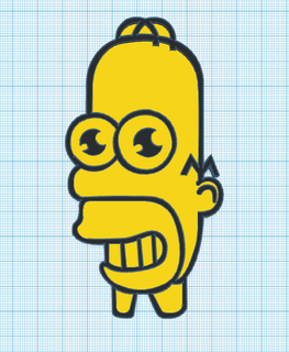 Funke Simpson Homer Schlüsselbund Stift Simpsons Serie Ohrring steht 3d print model - Mito3D