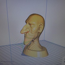 signor scontroso mr nice art cartone animato gnome arrabbiato faccia concedere abbit La stampa 3d la scultura frullatore 3d print model - Mito3D