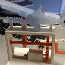 Herr Kiefer Bewegung Spiel - Automaten mechanische Spielzeuge shark 3d print model - Mito3D