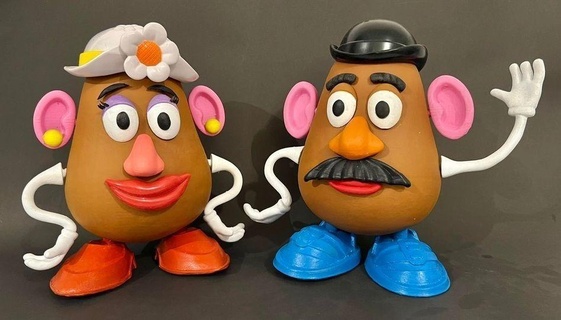 mr mrs potato head toy story 3d models face disney pixar 3d print model - Mito3D