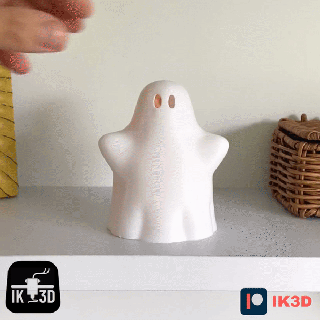 simpatico fantasma nascosto mezzo dito facile Stampa divertente scherzo scherzare Halloween arredamento tipo sorpresa regalo casa 3d print model - Mito3D