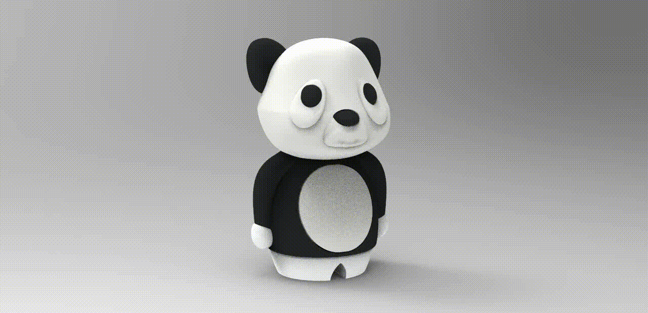 mr panda v1 3D print model - Mito3D