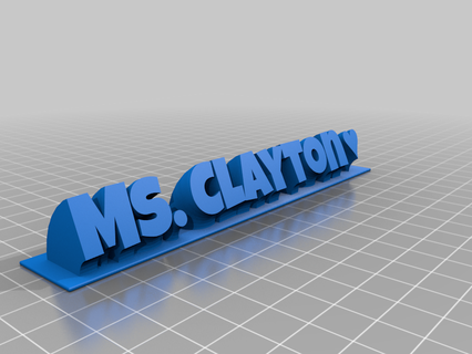 ms clayton customized office home work desk 3d print model - Mito3D