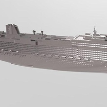 ms Nouveau Hollande Amérique croisière navire hal bateau océan doublure résine 1 1000 échelle modèle embarcation précis 3d print model - Mito3D