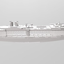 ms oostedam Olanda America crociera nave hal barca oceano rivestimento resina 1 1000 scala modello moto d'acqua accurato 3d print model - Mito3D
