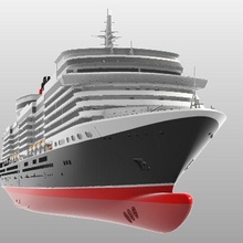 ms queen victoria cunard cruise ship boat vessel ocean liner transatlantic resin 1/1250 scale model 3d print model - Mito3D