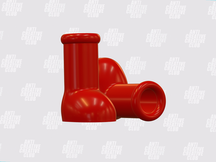 mschf big red boots - mini red boots big red boot  3d print model - Mito3D