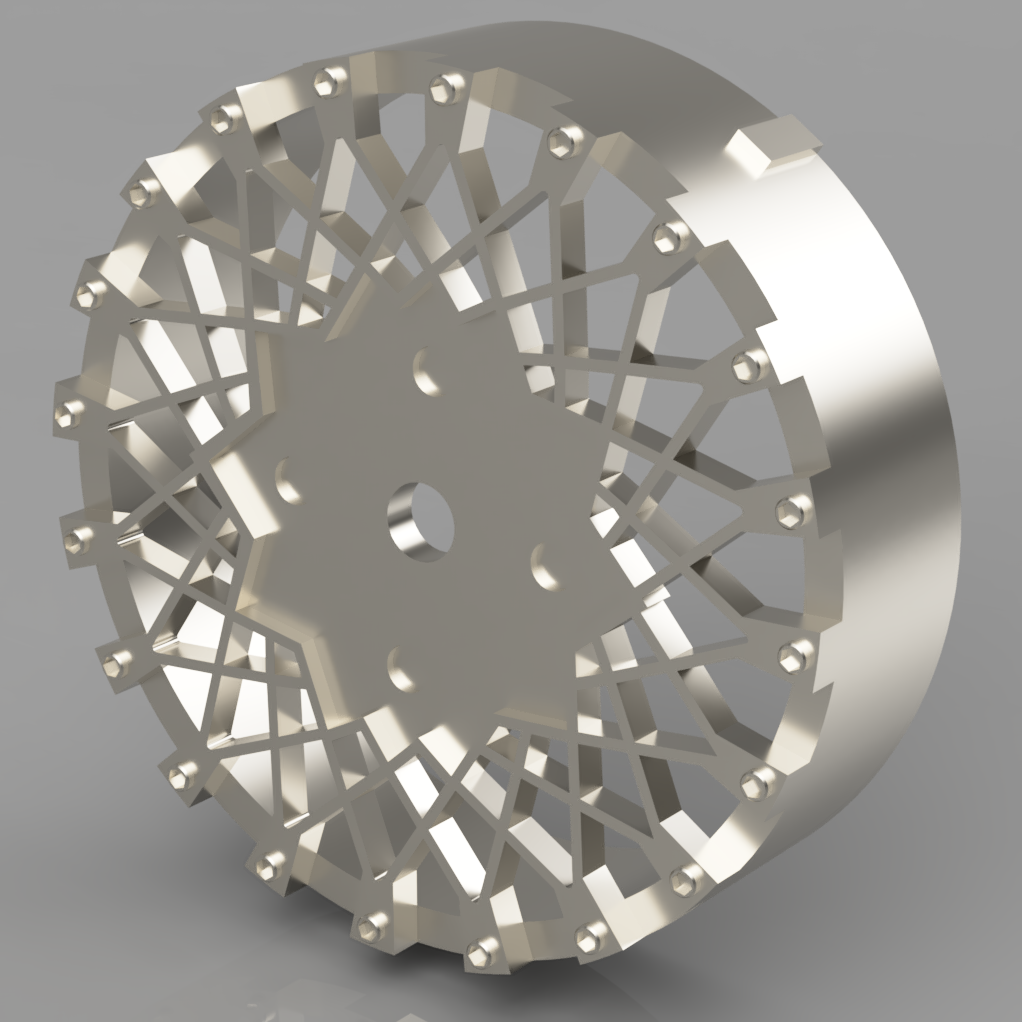 mst 1 10 Volk malha roda inserções 10scal escala rc deriva rodas modelagem 3D print model - Mito3D