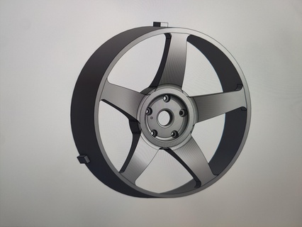 mst 5 spoke drift wheels offset changeable rims rmx rrx alloys 3d print model - Mito3D